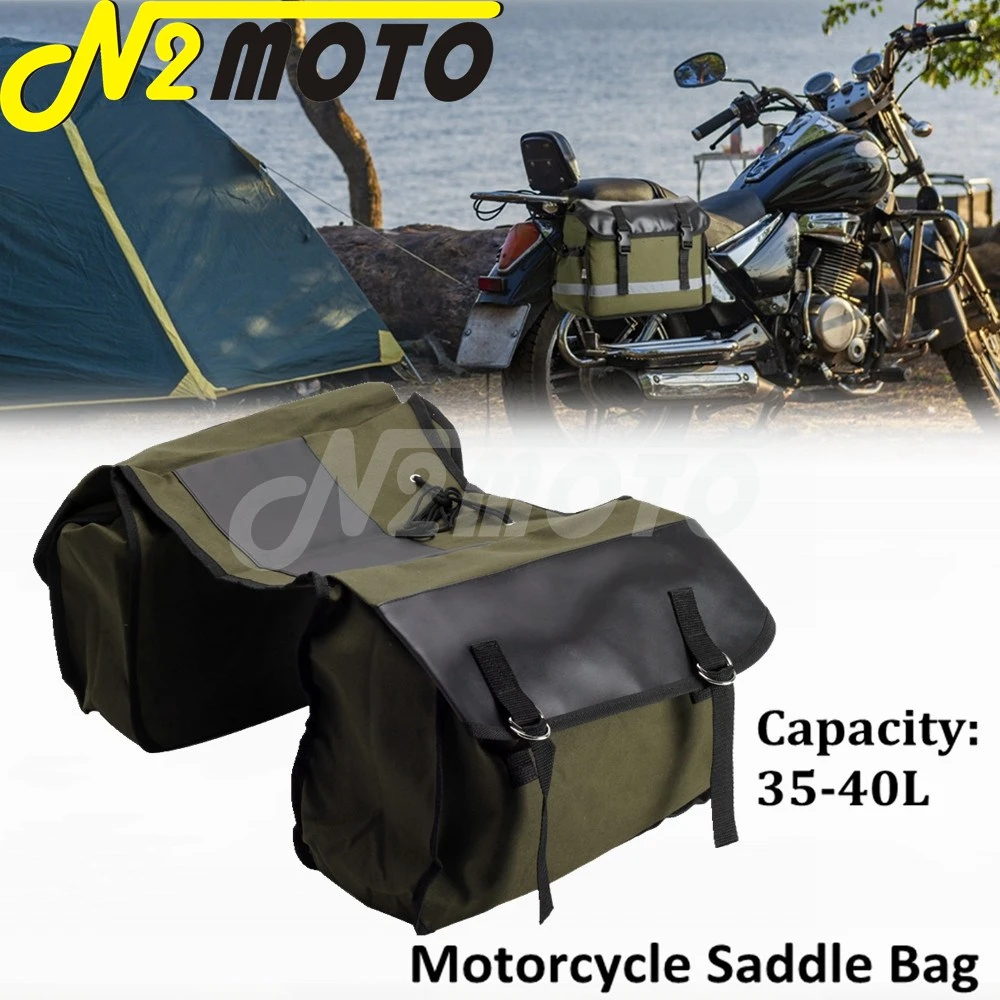 Universal Motorcycle Saddle Bags Large Capacity Luggage Bag For Harley