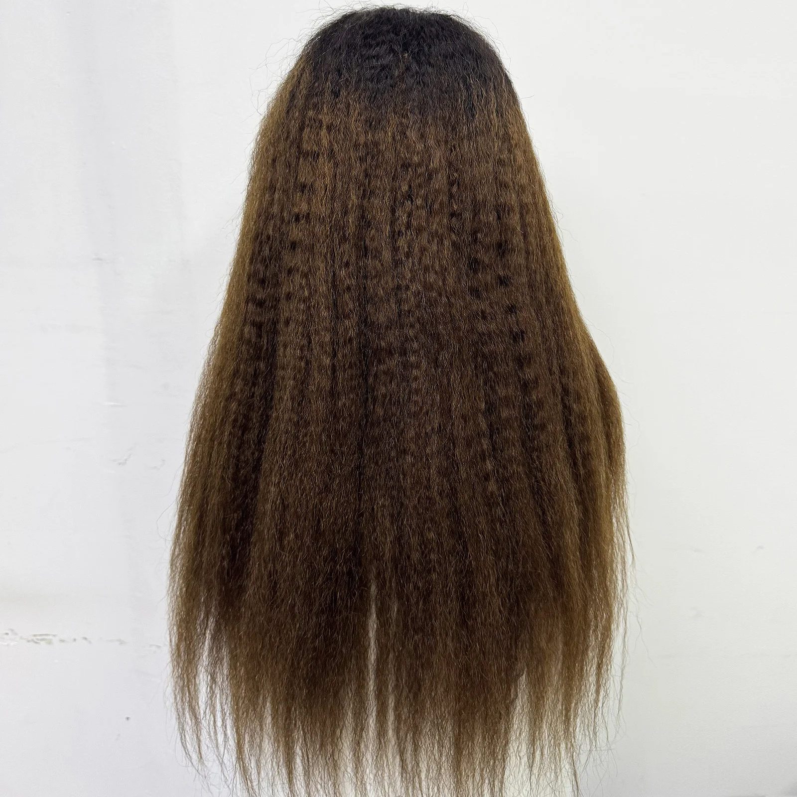 300% Density 28inch Yaki Straight Remy Human Hair Wigs 5x5 HD Lace Closure Glueless Wig Kinky Straight Hair Wigs for Black Women 5