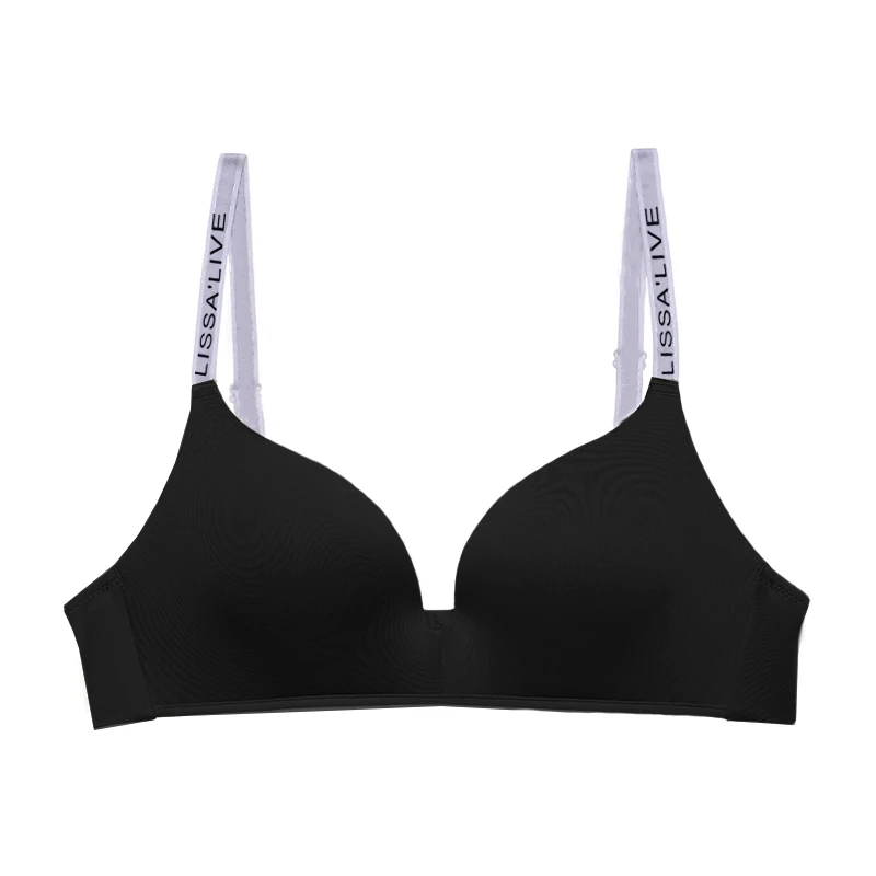 Suitable Seamless Letter Straps Bra Sexy Lingerie Comfort Wireless