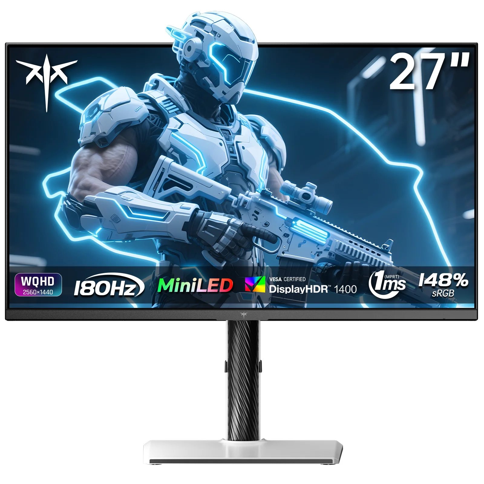 KTC 27 Inch Mini LED Gaming Monitor - 1440P Monitor 2K, HDR1400