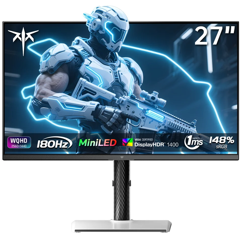 KTC 27 Inch Mini LED Gaming Monitor - 1440P Monitor 2K, HDR1400