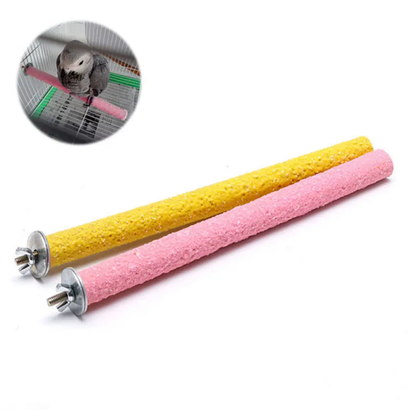1pc Bird Claw Beak Grinding Bar Standing Stick Toys Parrot Station Pole Parrot Grinding Stand Claws Cage Accessory Bird Supplies