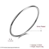 925 Sterling Silver Women's Bangle Simple Single Loop Design Diameter 6.5 Cm Silver Wedding Jewelry 5