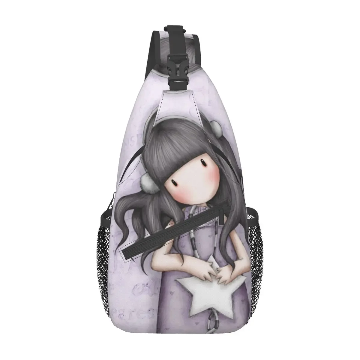 Girl Gorjuss Crossbody Sling Bags Women Chest Bag Shoulder Backpack Daypack for Hiking Travel Satchel Tote Bags