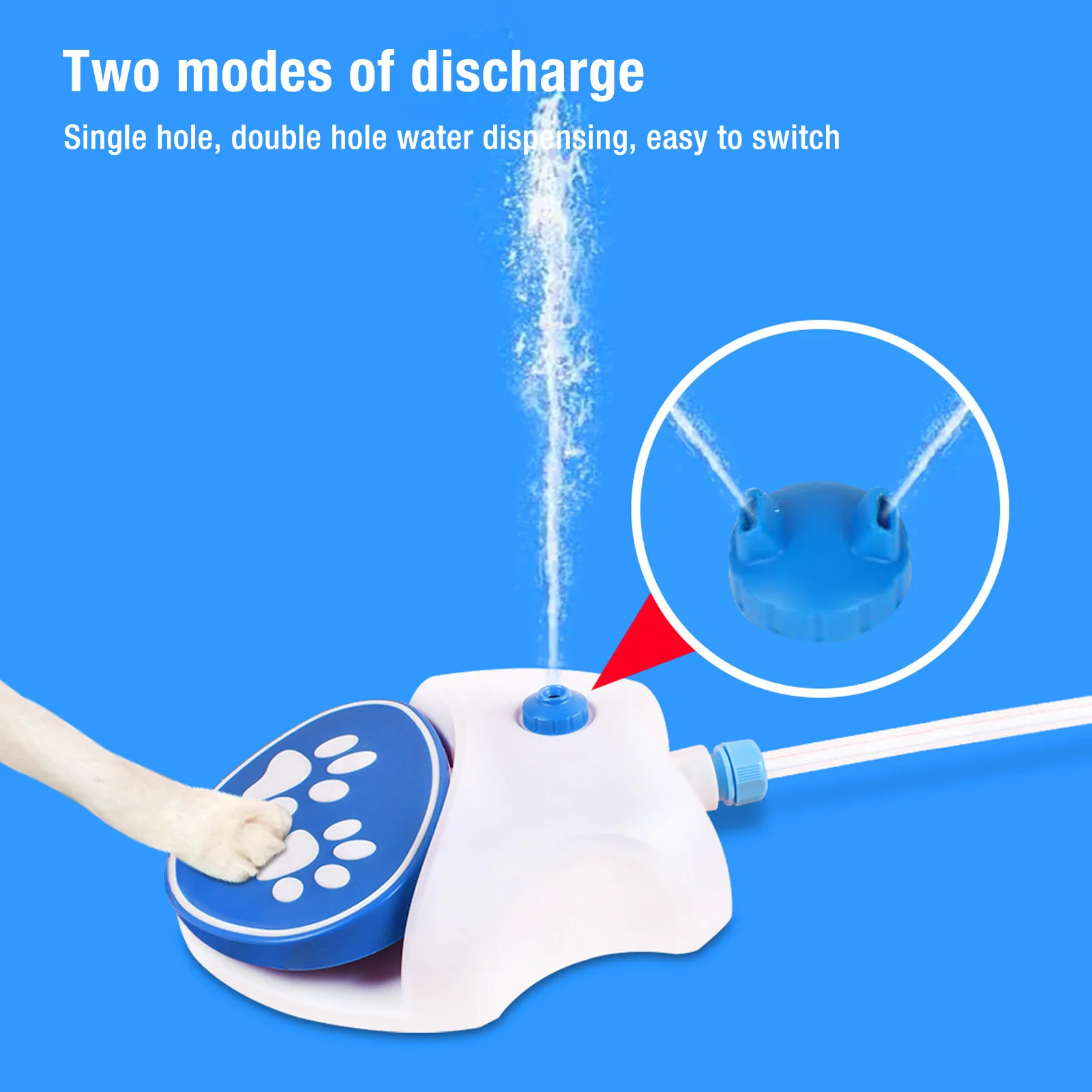 Step On Dog Water Dispenser Easy Connection Leakproof Dog Water Fountain 2 Water Dispensing Modes Simple Use for Pets for Lawn 3