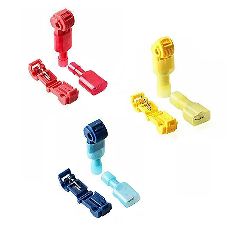 40pcs/20pairs Ttap Wire Connectors Selfstripping Quick Snap Splice
