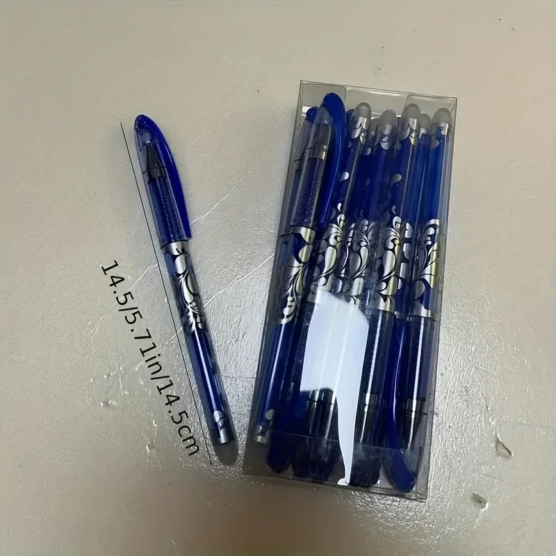 12 عبوة من أقلام الجل الملونة القابلة للمسح - طرف بلاستيكي متوسط 0.5 مم، كتابة سلسة، ألوان نابضة بالحياة (أخضر، أحمر، أزرق، أسود)