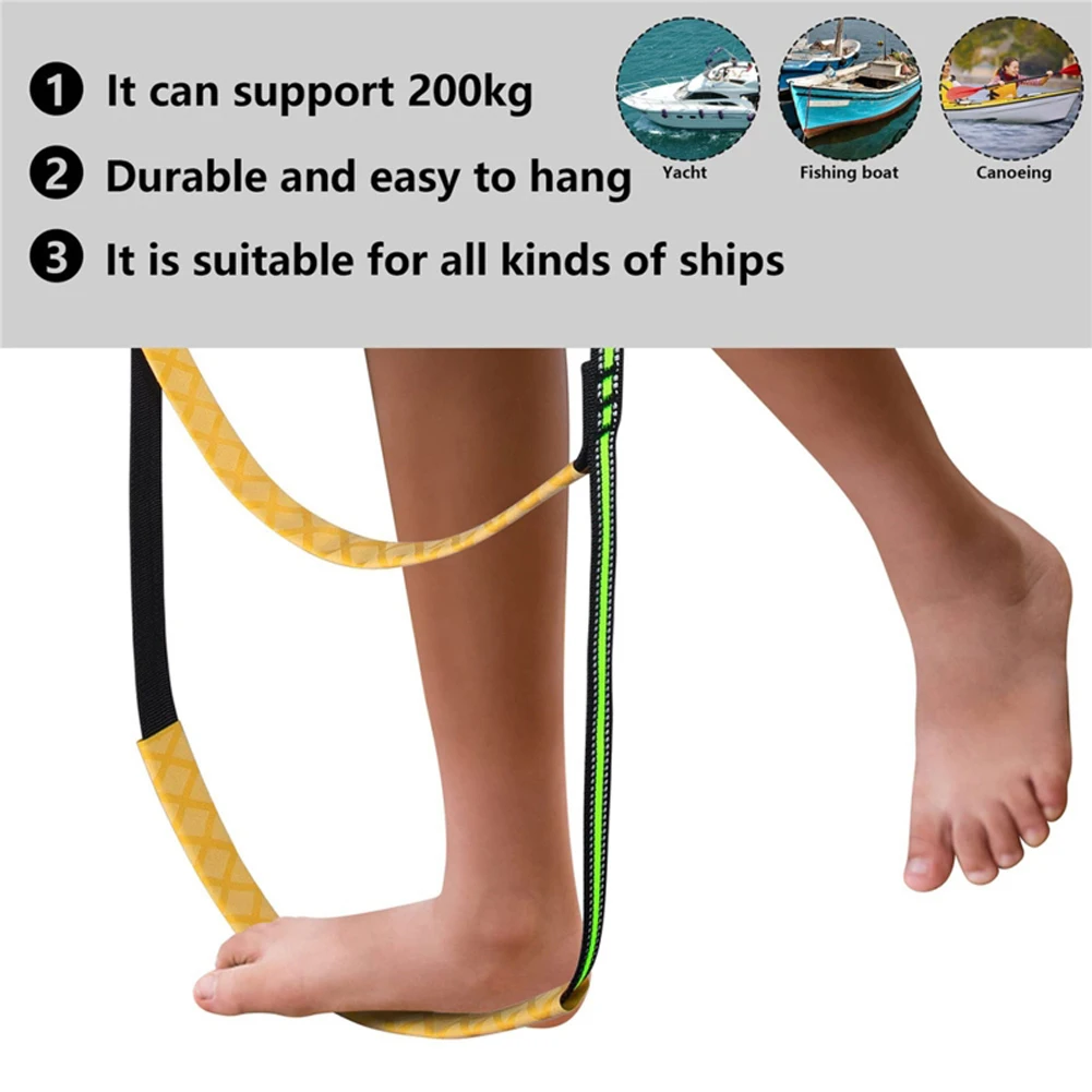 Boat ladder Boat rope ladder Auxiliary boarding rope ladder 3/4/5 reusable portable nylon boat ladder