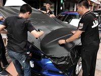 4D Carbon Fiber Vinyl Film 152cm*200cm Car Styling Wrapping Sheet Roll Film Automobiles DIY Car Hood Roof Stickers Accessories 5
