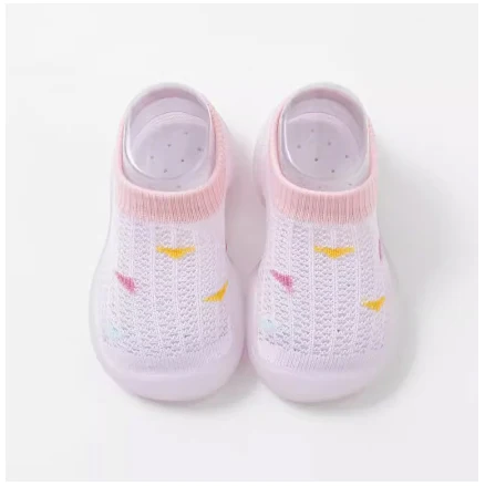 Children's Walking Shoes Baby Floor Shoes Baby Socks Shoes Non Slip Indoor Soft Sole Mesh Surface Thin Sandals One Foot Pedal 5