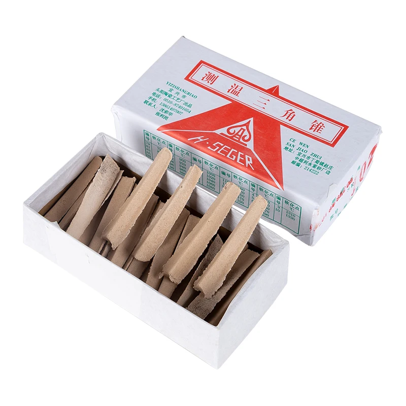 Medición de temperatura de horno de cerámica, cono Triangular, fórmula precisa, medición de temperatura refractaria precisa, 35-40 unids/lote/caja