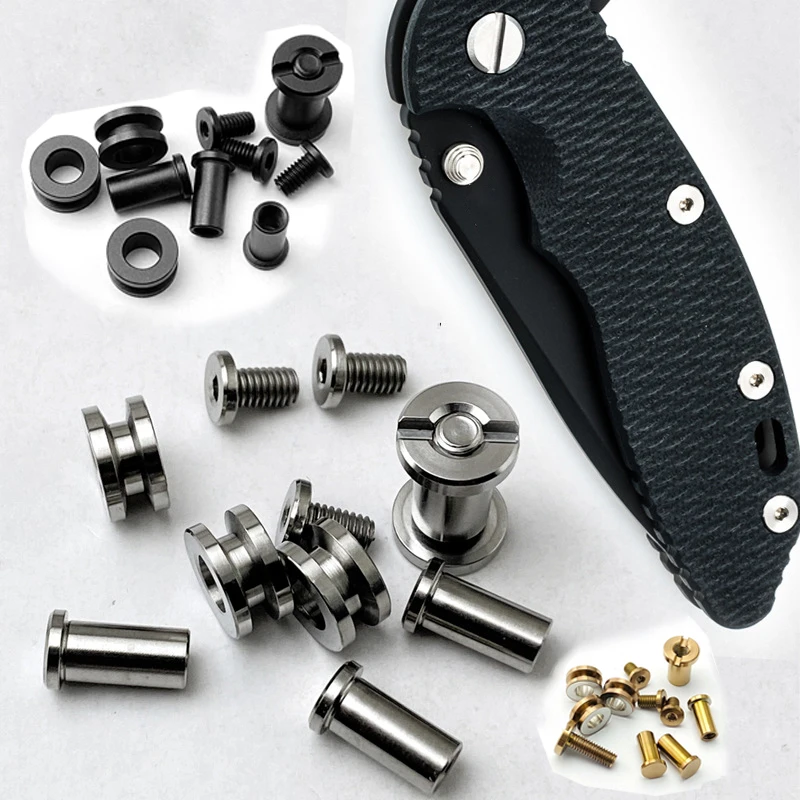 1 Full Set Knife Handle Titanium Alloy Screws Complete Hardware Kit for Rick Hinderer XM-18 3.5\'\' Spindle Support Shaft XM18