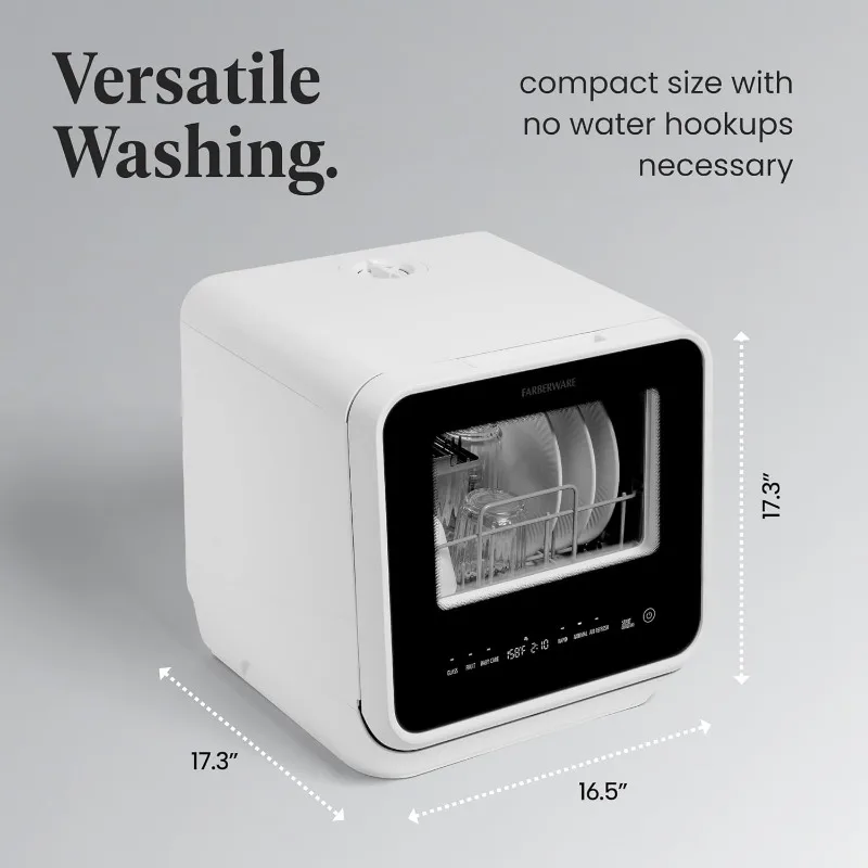 Farberware Portable Countertop Dishwasher with 5-Liter Built-in Water Tank - 5-Program System for Home, RV 4