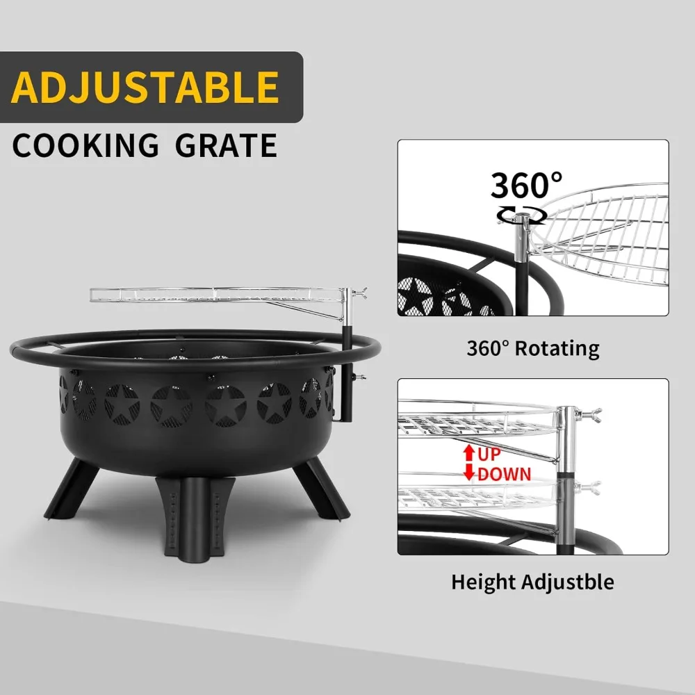 2 in 1 Fire Pit with Grill image 2