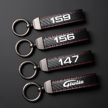 Per Alfa Romeo 147 156 159 MITO Giulietta Giulia Stelvio Accessori Auto Portachiavi in pelle di alta qualità Portachiavi