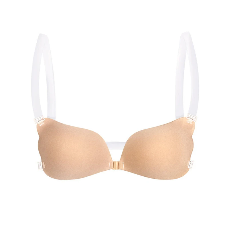 Sexy Invisible Silicone Bra With Detachable Shoulder Strap Push Up