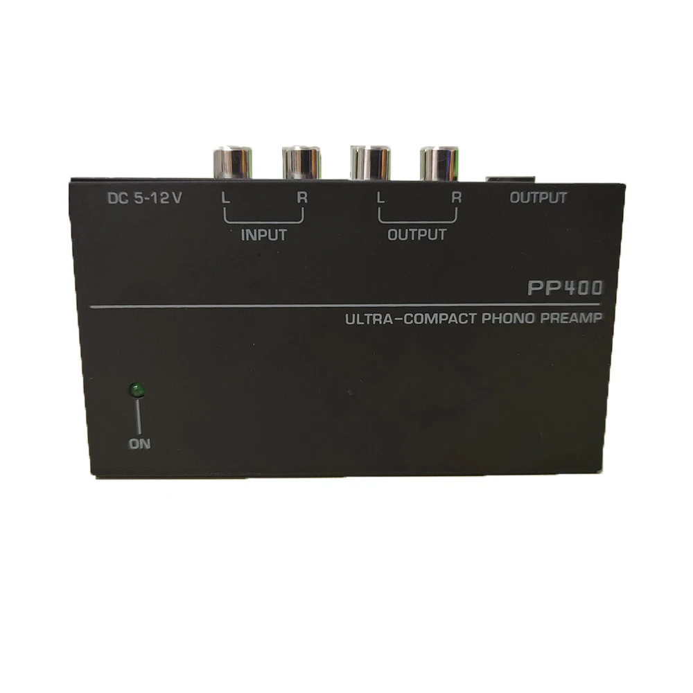 

PP400 Phono Preamp Preamplifier Ultra-Compact RCA Input Output 1/4 inch TRS Output Interfaces Preamplificador with EU US Plug
