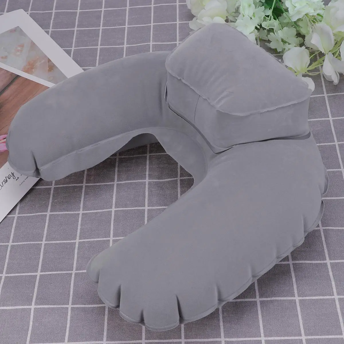 Car Pillow for Sleeping Blow up Plane Travel Size Airplane Neck Support Inflatable Hiking Outdoor Pillows 4