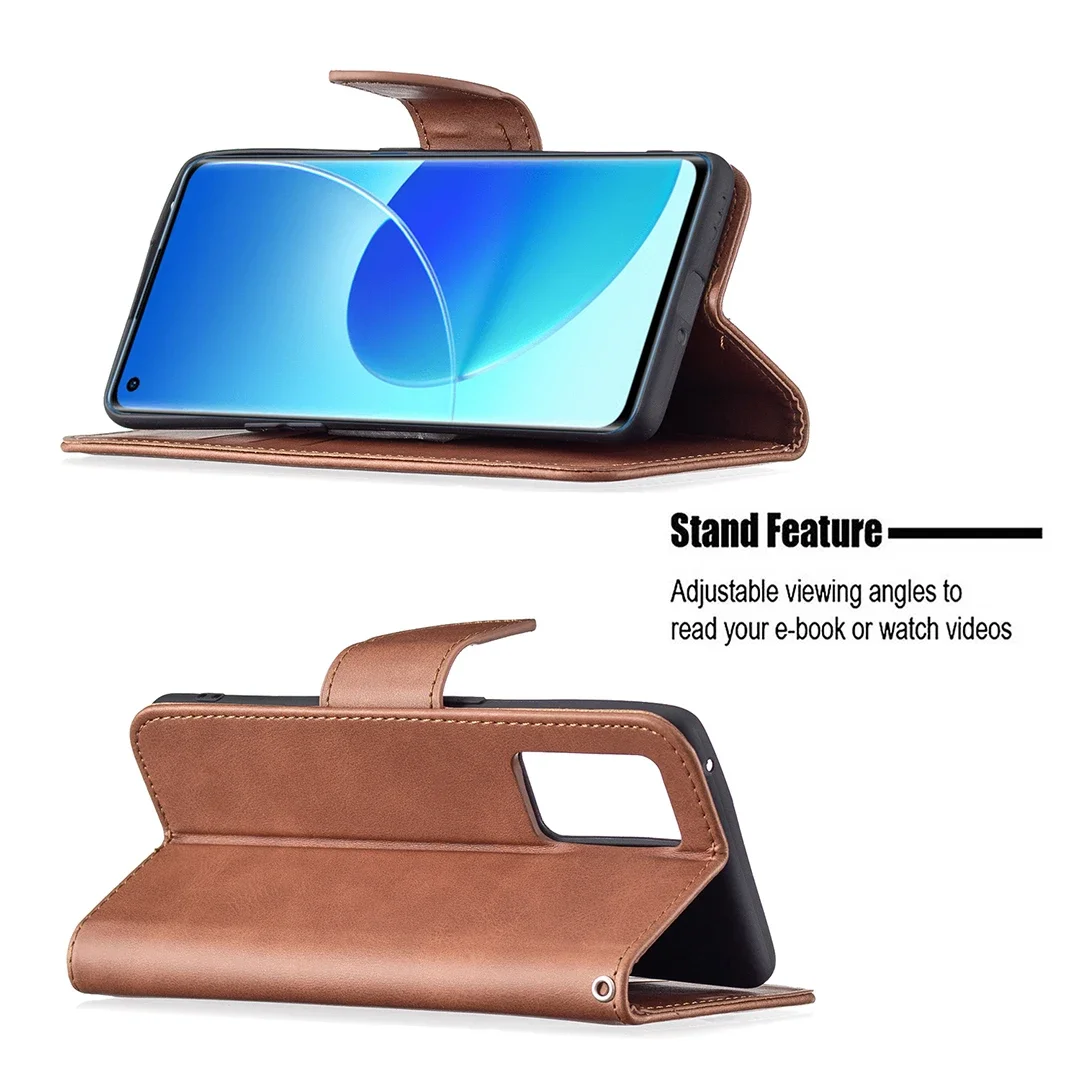 Luxury Magnetic Buckle Flip Leather Wallet Case