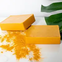 1/2/3/5 pièces de savon artisanal au curcuma 100g, savon au citron et à l'acide kojique, savon pour la douche et le visage, soin du corps 3