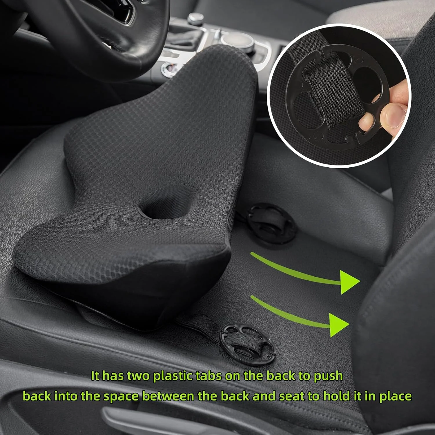 Lumbar Support Pillow Memory Foam Car Seat Waist Cushion Relieve Back Pain Soft and Comfortable For Office Home Car