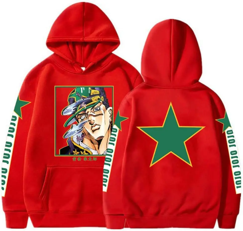 Unisex Kujo Jotaro Hoodie Jonathan Joseph Sweatshirt Pullover JoJo Langarm Anime Hoodie – Detail 12