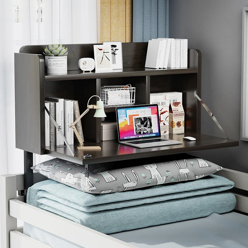 

Multi Compartment Storage Computer Table School Dormitory Laptop Stand For Bed Nordic Foldable Room Desk Storage Shelf