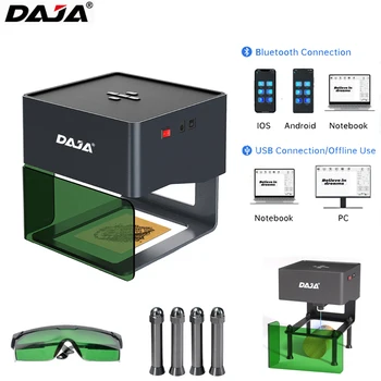 DAJA DJ6 Laser Engraver Machine 3W CNC Laser Cutting Engraving Machine Fast Printing Mini Logo Mark For Wood Painted Metal Glass 1