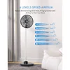 FARADAY Oscillating Standing Fan 12” Foldable Portable Quiet Floor Fan 12000mAh Rechargeable Pedestal Fan with Remote, Timer 3