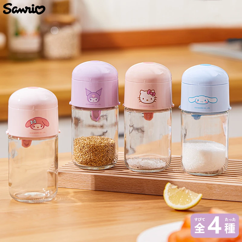 

Kawaii Sanrio Anime Hobby My Melody Kuromi Cinnamoroll Hello Kitty Cartoon Kitchen Cooking Controlled Glass Spice Jar