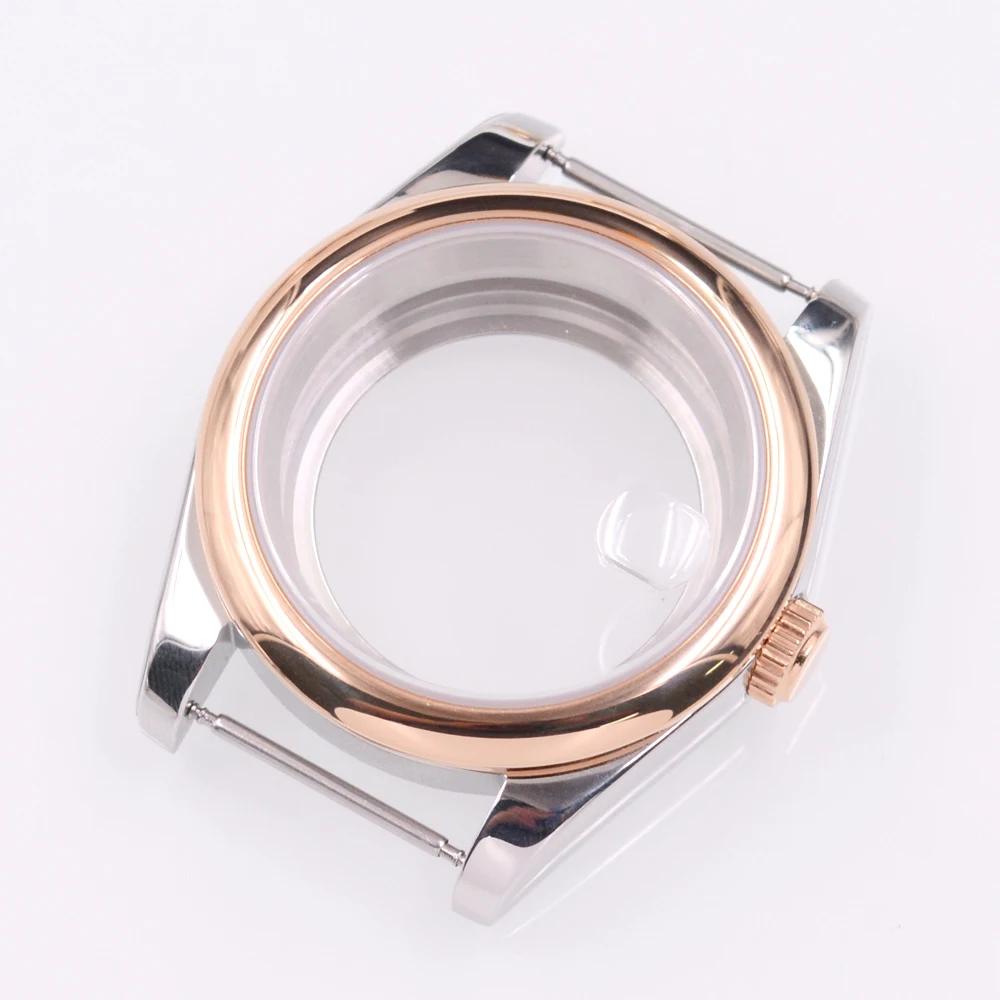 Sapphire Glass Watch Case - Silver/Rose Gold Finish