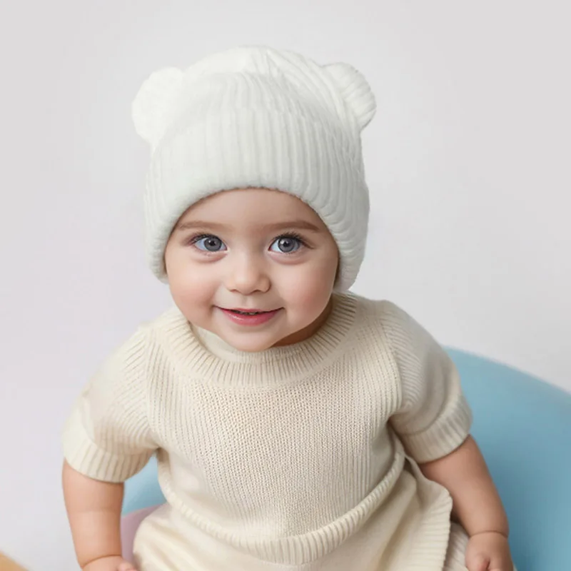 Baby Knitted Hat - Warm Woolen Beanie for Infants and Toddlers
