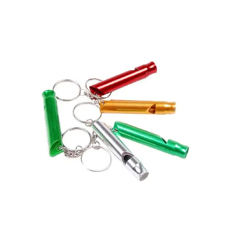 1/3Pcs Kleine Multifunktionale Aluminium Notfall Überleben Pfeife Schlüsselbund Camping Wandern Outdoor-Tool Ausbildung Pfeife – Detail 6