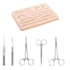 4/3/2/1Set Medical Students Suture Practice Kit Surgical Training with Skin Pad Model Tool Set Educational Teaching Equipment 4