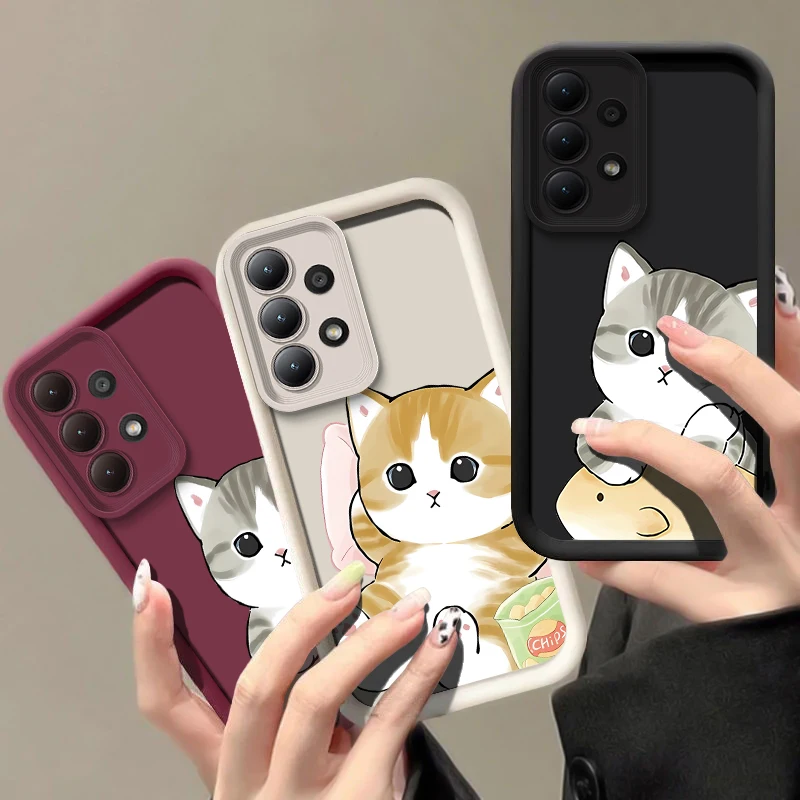 Cute Anime Cat Silicone Soft Phone Case Cover