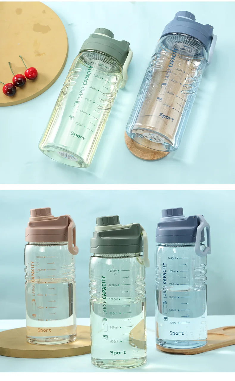 Bouteilles d'eau en plastique réutilisables avec conception anti-fuite