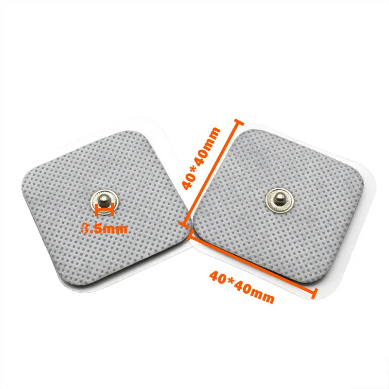 Electrode Pad Sticker Electrode Snaps Nerve Stimulator Self-adhesion for EMS Tens Unit Electrical Muscle Stimulator 4*4cm
