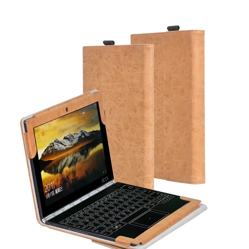 Negócio Case de Couro do Plutônio Capa para Lenovo Yoga Livro 10.1 Yb1-x91f X91f 2023 Mais Protetor Tela - Imagem 2