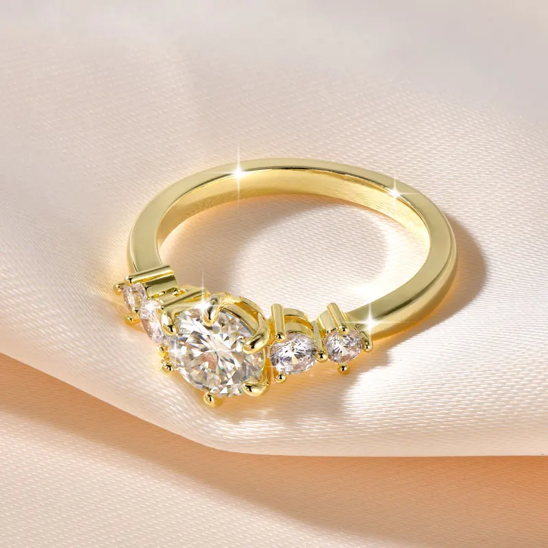 Ehhai Zertifizierter D-Farbiger VVS1 Labor-Diamant Imitations-Moissanit-Ring für Damen Verlobungsringe Hochzeit Edle Schmuckgeschenke – Detail 14