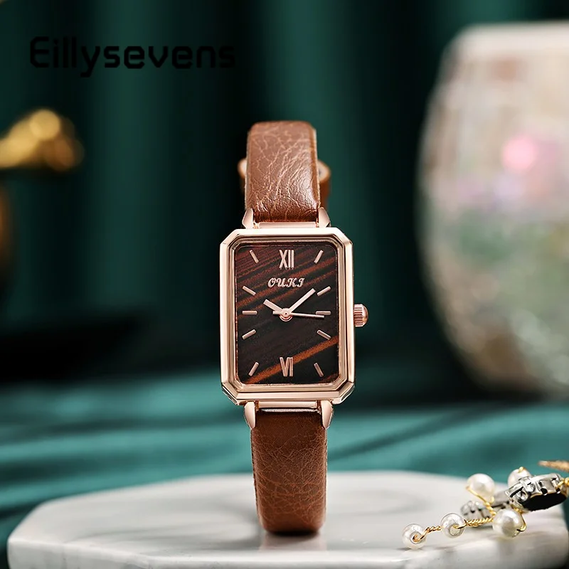 

Vintage Square Watch High Quality Women Watch Leather Strap Quartz Watches Ladies Casual Wristwatches Clock Gift Reloj Mujer