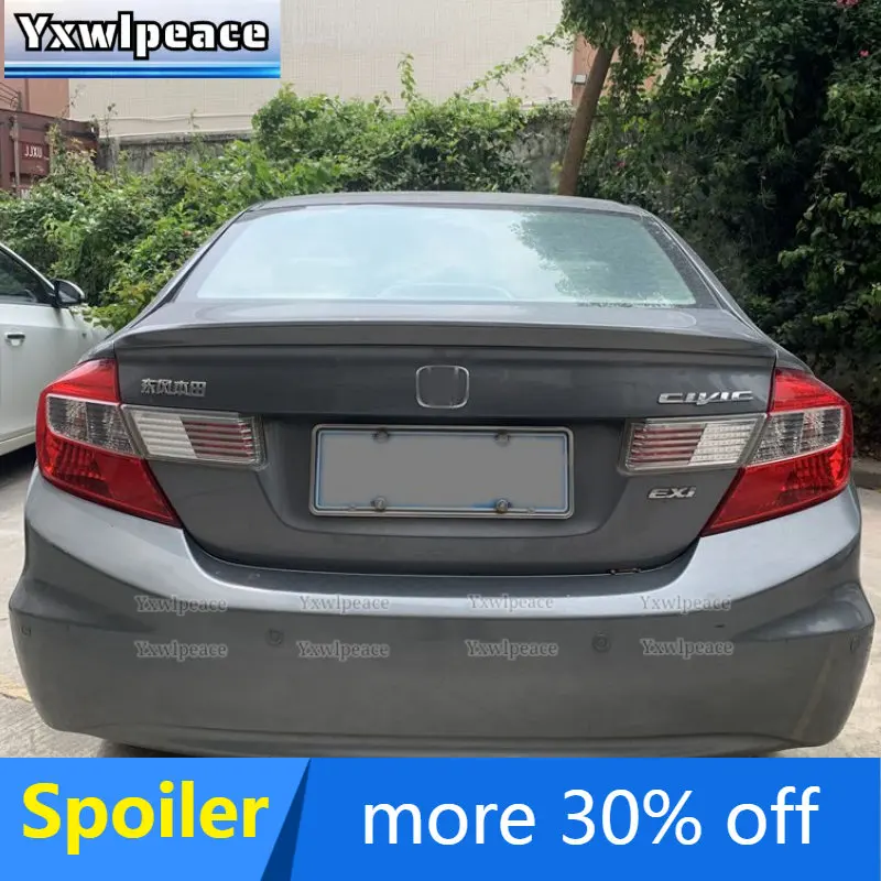 

For Honda Civic Sedan 2012 2013 2014 High Quality ABS Plastic Unpainted Color Rear Trunk Spoiler Trunk Wing Car Accessories