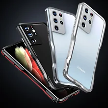 Etui na telefon do sam-sung S22 Ultra S21 Plus metalowa rama obudowa telefonu odporna na wstrząsy pełna ochrona odporny na wstrząsy ochraniacz telefonu tanie i dobre opinie Samsung CN (pochodzenie) Pełne pokrycie