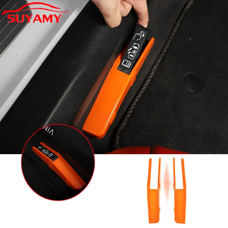 

For Corvette C8 Stingray Z51 Z06 2020-2023 ABS Orange Door Mechanical Switch Button Trim Frame Cover Auto Accessories