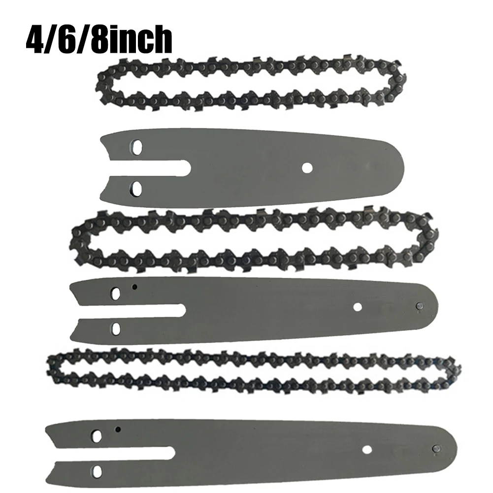 

1PC 4/6/8inch Electric Chain Guide Set Saw Guide Plate Chain Sawcarpentry Accessories Wear Resistance Chainsaw Tool Parts