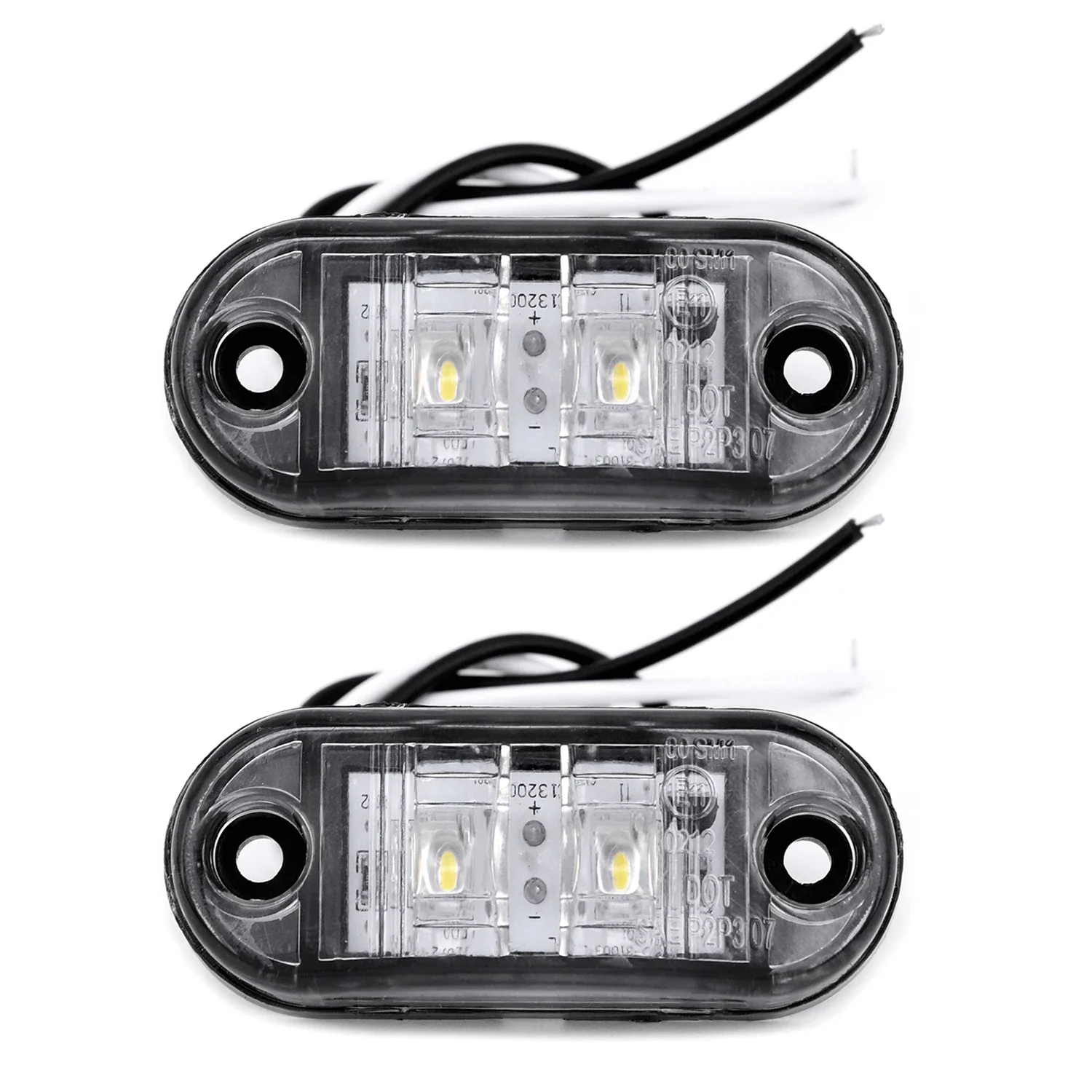 

2Pcs Sets White 12V//LED Car Side Marker-Tail Light 24V //Trailer- Truck Lamp LED Clearance Trailer Caravan For Scania Truck