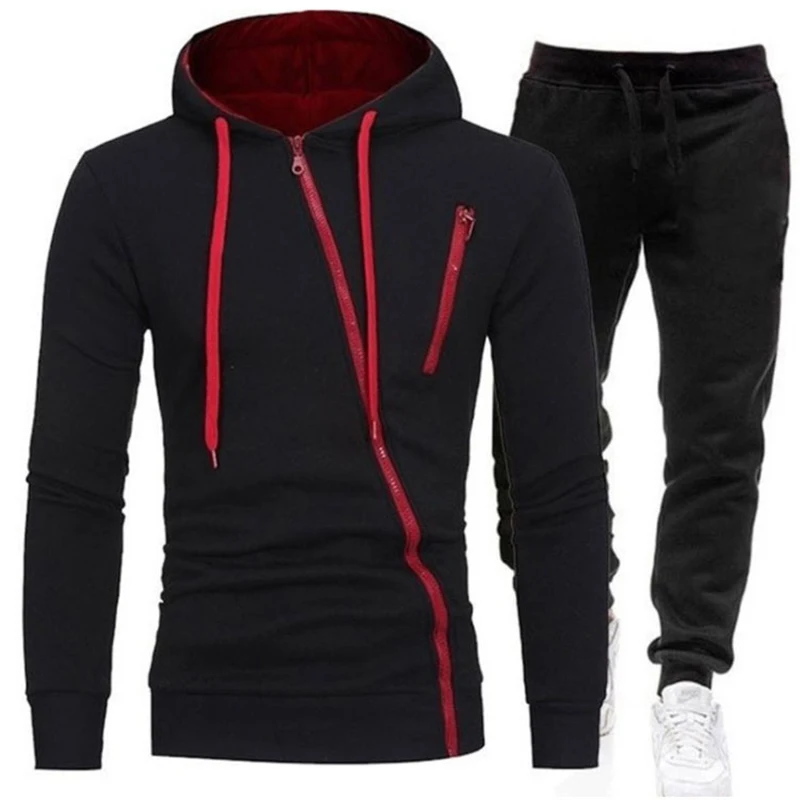 Herren Hoodie + Hose 2 Stücke Jogging Spots Anzug Casual Tacuit Männer Mit Kapuze Sweatshit Outfit Frühling Herbst Herren Sets_voghion.com