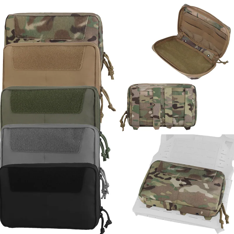 전술용 관리 파우치 몰리 부착형 GP 파우치 (양방향 지퍼 잠금), 슬림 EDC..