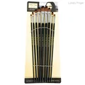 9pcs Black Filbert