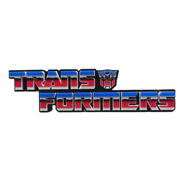 Transformers Cartoon Logo 3D Desktop Nameplate Ornament