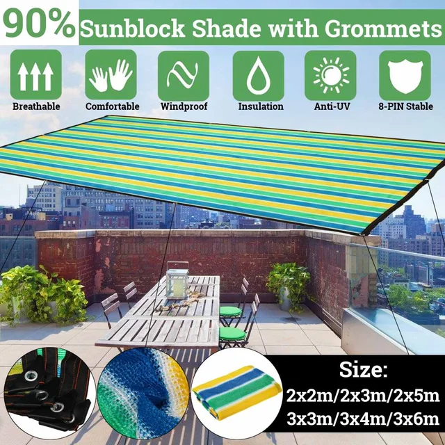 90% Napfényes Nettó Ultraiolettellenes Napellenző Növényi Burkolat Háló A Kültéri Kerti Udvarhoz Úszómedence Autó Erkély Árnyékoló Ruhával - Image 2